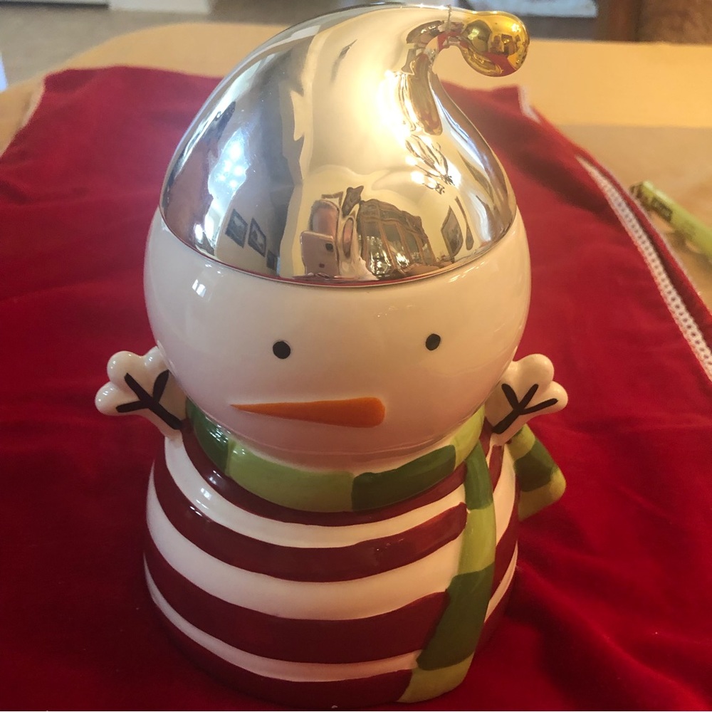 Christmas Snowman Jar